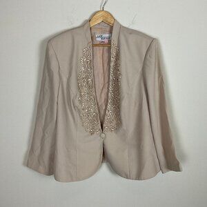 Nah Nah Embroidered Tan Blazer 22W